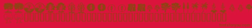 KrTrees Font – Brown Fonts on Red Background