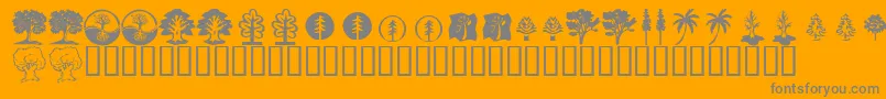 KrTrees Font – Gray Fonts on Orange Background