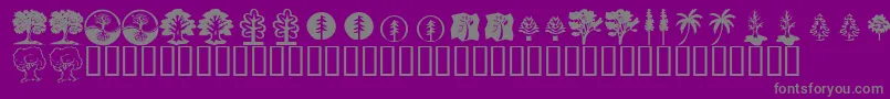 KrTrees Font – Gray Fonts on Purple Background