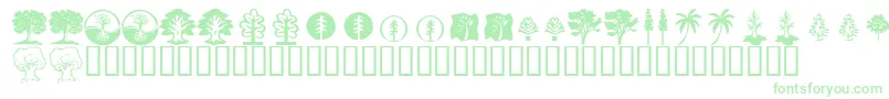 KrTrees Font – Green Fonts on White Background