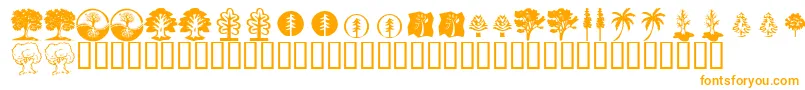 KrTrees Font – Orange Fonts on White Background
