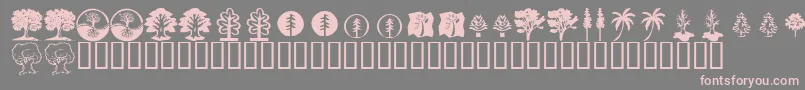 KrTrees Font – Pink Fonts on Gray Background