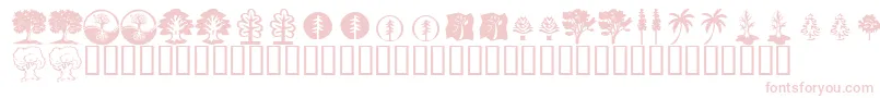 KrTrees Font – Pink Fonts on White Background