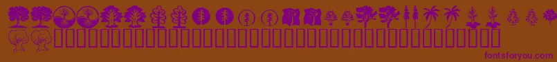 KrTrees Font – Purple Fonts on Brown Background