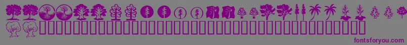 KrTrees Font – Purple Fonts on Gray Background