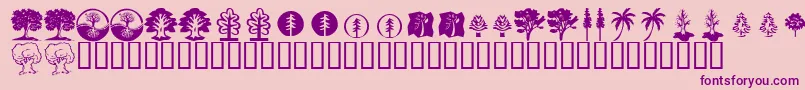 KrTrees Font – Purple Fonts on Pink Background