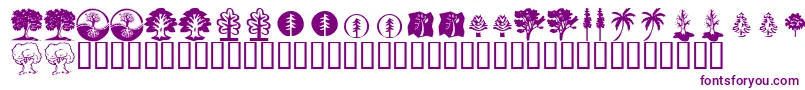 KrTrees Font – Purple Fonts on White Background