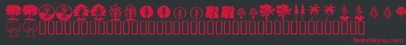 KrTrees Font – Red Fonts on Black Background