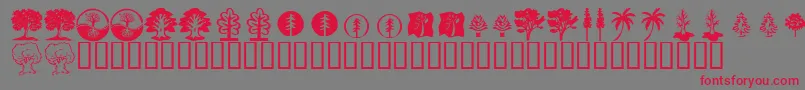KrTrees Font – Red Fonts on Gray Background
