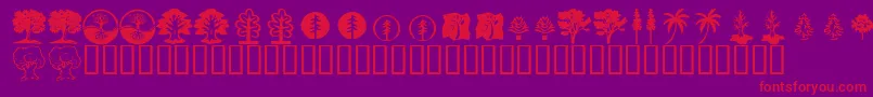KrTrees Font – Red Fonts on Purple Background