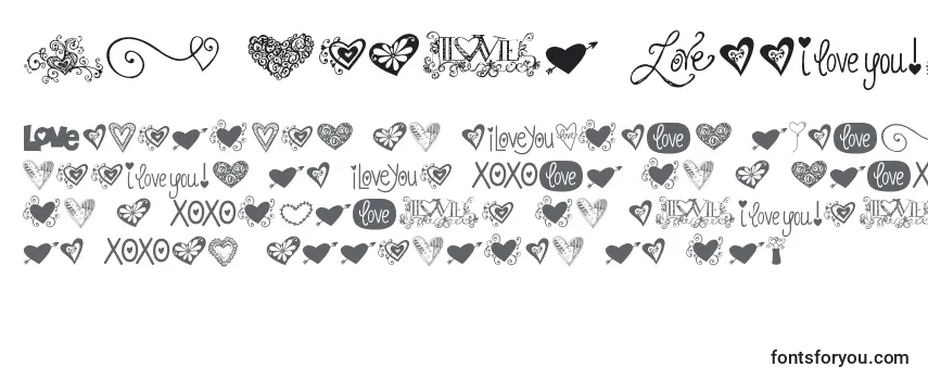 Шрифт Kg Heart Doodles