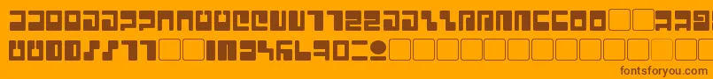 Tau Font – Brown Fonts on Orange Background