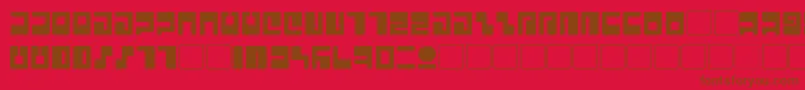 Tau Font – Brown Fonts on Red Background