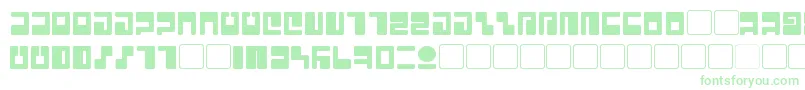 Tau Font – Green Fonts on White Background