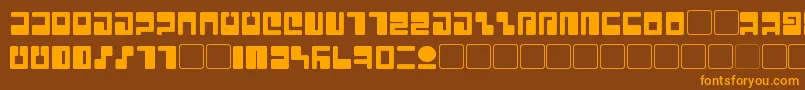 Tau Font – Orange Fonts on Brown Background