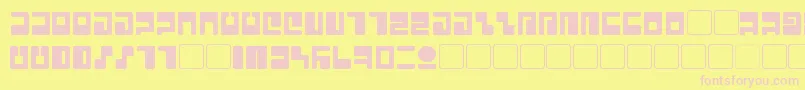 Tau Font – Pink Fonts on Yellow Background