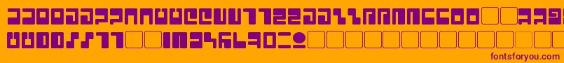 Tau Font – Purple Fonts on Orange Background