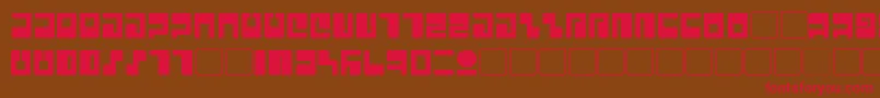 Tau Font – Red Fonts on Brown Background