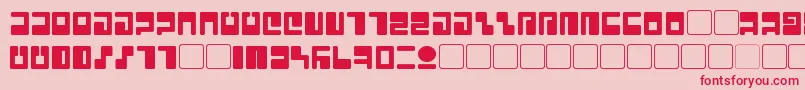 Tau Font – Red Fonts on Pink Background