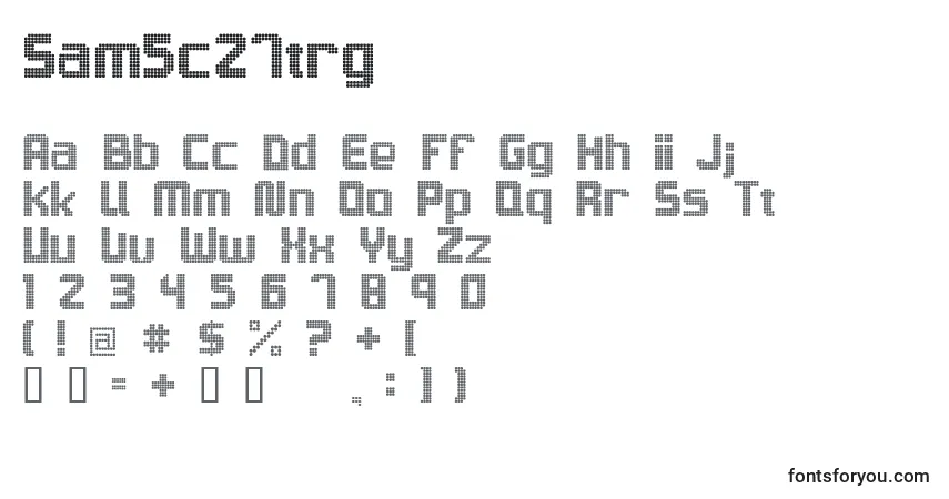 Czcionka Sam5c27trg – alfabet, cyfry, specjalne znaki