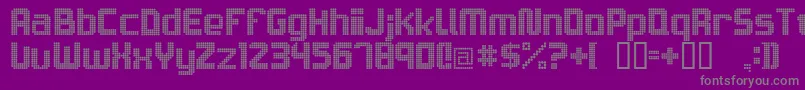 Sam5c27trg Font – Gray Fonts on Purple Background