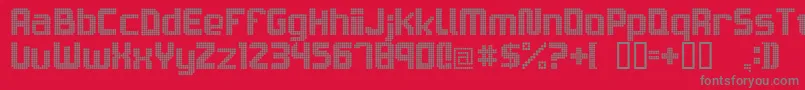 Sam5c27trg Font – Gray Fonts on Red Background