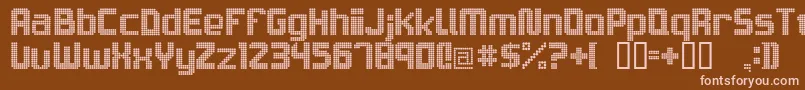 Sam5c27trg Font – Pink Fonts on Brown Background