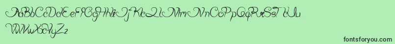 PlantingAndSeeding Font – Black Fonts on Green Background