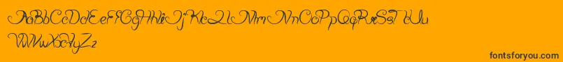 PlantingAndSeeding-Schriftart – Schwarze Schriften auf orangefarbenem Hintergrund