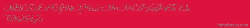 PlantingAndSeeding Font – Gray Fonts on Red Background