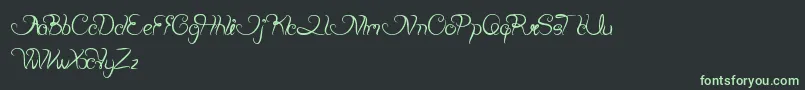 PlantingAndSeeding Font – Green Fonts on Black Background