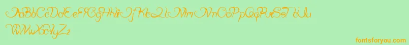 PlantingAndSeeding Font – Orange Fonts on Green Background