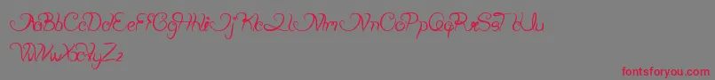 PlantingAndSeeding-Schriftart – Rote Schriften auf grauem Hintergrund