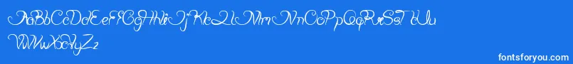 PlantingAndSeeding Font – White Fonts on Blue Background