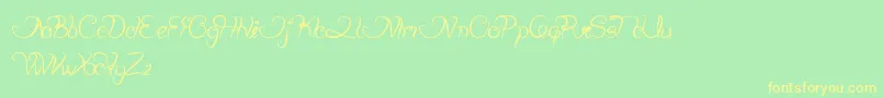 PlantingAndSeeding Font – Yellow Fonts on Green Background