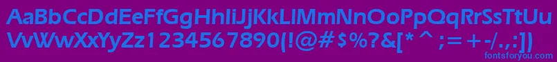 Erasd Font – Blue Fonts on Purple Background