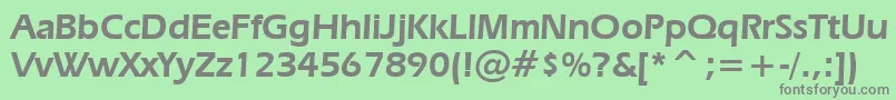 フォントErasd – 緑の背景に灰色の文字