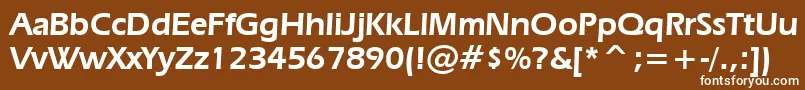 フォントErasd – 茶色の背景に白い文字