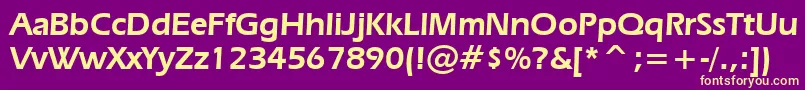Erasd Font – Yellow Fonts on Purple Background