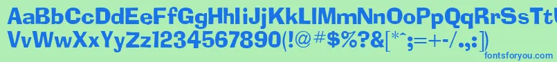 フォントAdimesdbNormal – 青い文字は緑の背景です。