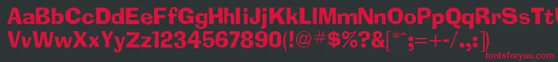 AdimesdbNormal Font – Red Fonts on Black Background