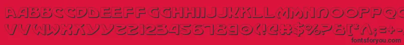 MachiavelliShadow Font – Black Fonts on Red Background