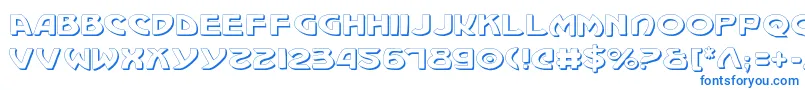MachiavelliShadow Font – Blue Fonts on White Background
