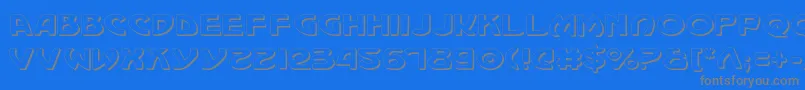 MachiavelliShadow Font – Gray Fonts on Blue Background