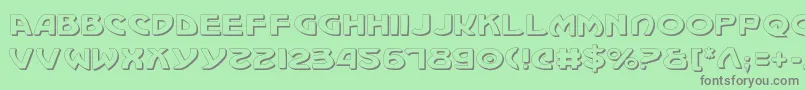 MachiavelliShadow Font – Gray Fonts on Green Background