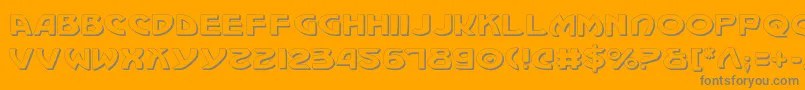 MachiavelliShadow Font – Gray Fonts on Orange Background