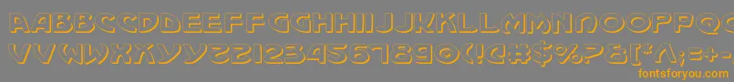 MachiavelliShadow Font – Orange Fonts on Gray Background