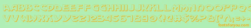 MachiavelliShadow Font – Orange Fonts on Green Background