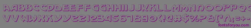 MachiavelliShadow Font – Purple Fonts on Gray Background