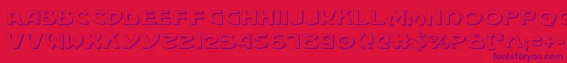 MachiavelliShadow Font – Purple Fonts on Red Background